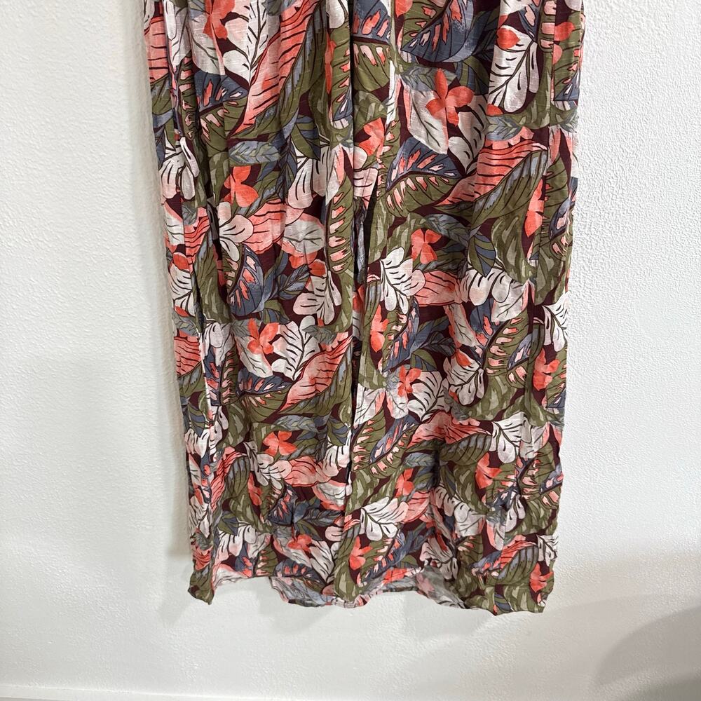 NWT Wild Fable Tropical Floral Halter Maxi Dress Cutout Smocked Boho Size Large - Picture 4 of 7